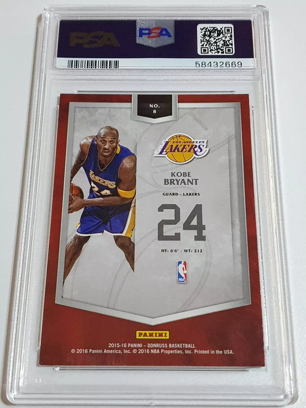 2015 Donruss Kobe Bryant #8 Elite Series - PSA 9 (POP 19)