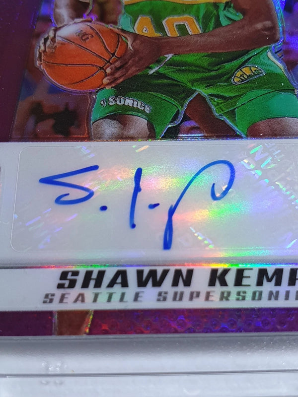 2024 Panini Prizm Deca Shawn Kemp #AUTO PURPLE /75 Holo Signatures - Rare