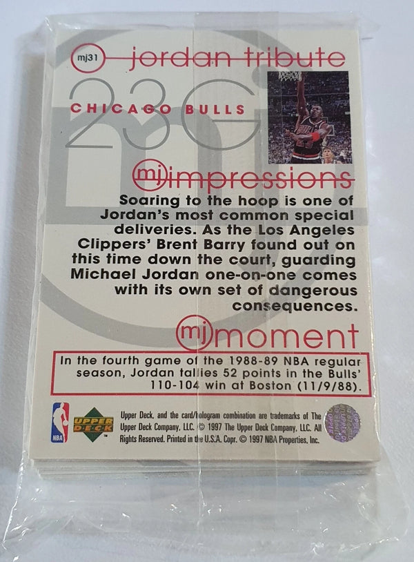 1996 Upper Deck Michael Jordan Tribute MJ Impressions (Complete 30 Cards) Sealed
