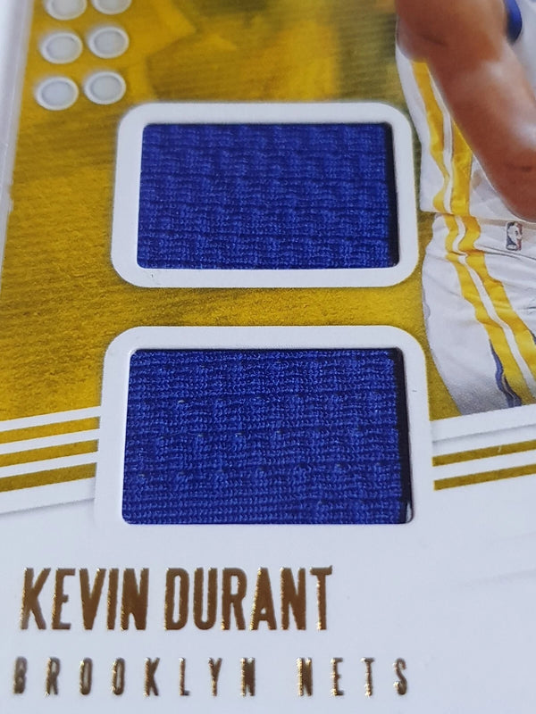2019 Panini Absolute Memorabilia Kevin Durant #PATCH Game Worn Dual Jersey