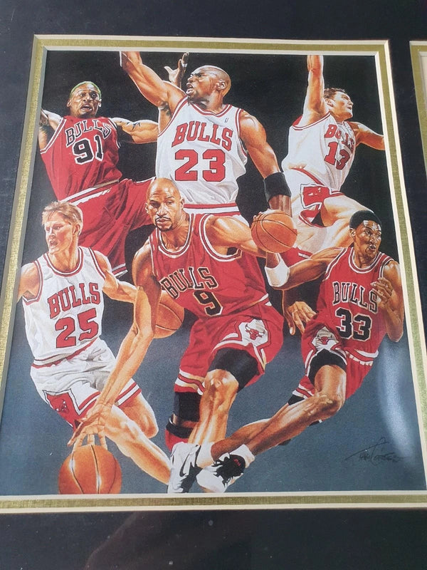 1996 Upper Deck Chicago Bulls Art Lithograph /15000 17x14