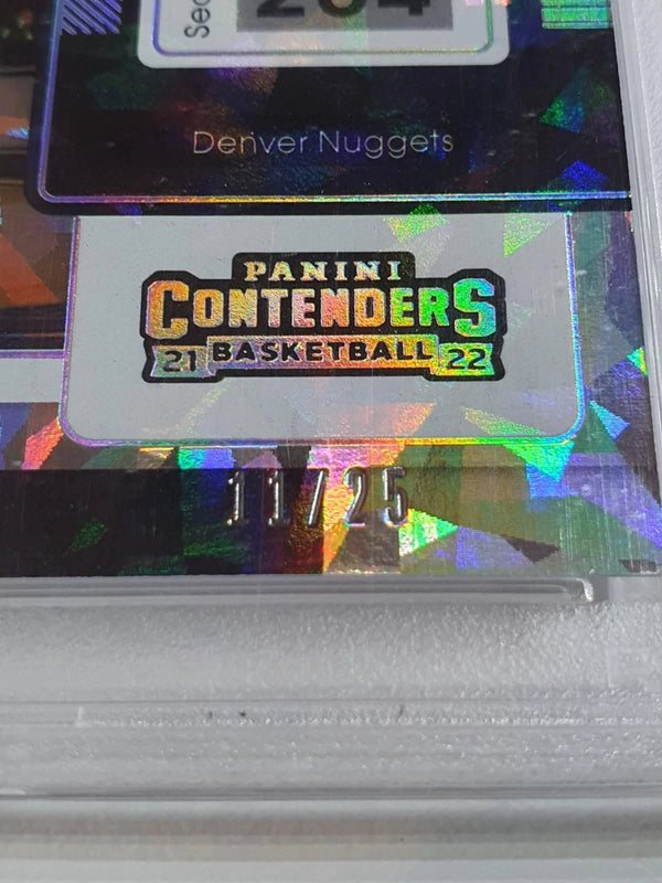 2021 Panini Contenders Nikola Jokic #68 CRACKED ICE /25 Holo - PSA 9 (POP 8)