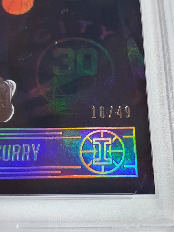 2020 Illusions Stephen Curry #73 BLACK /49 Trophy Collections - PSA 9 (POP 3)