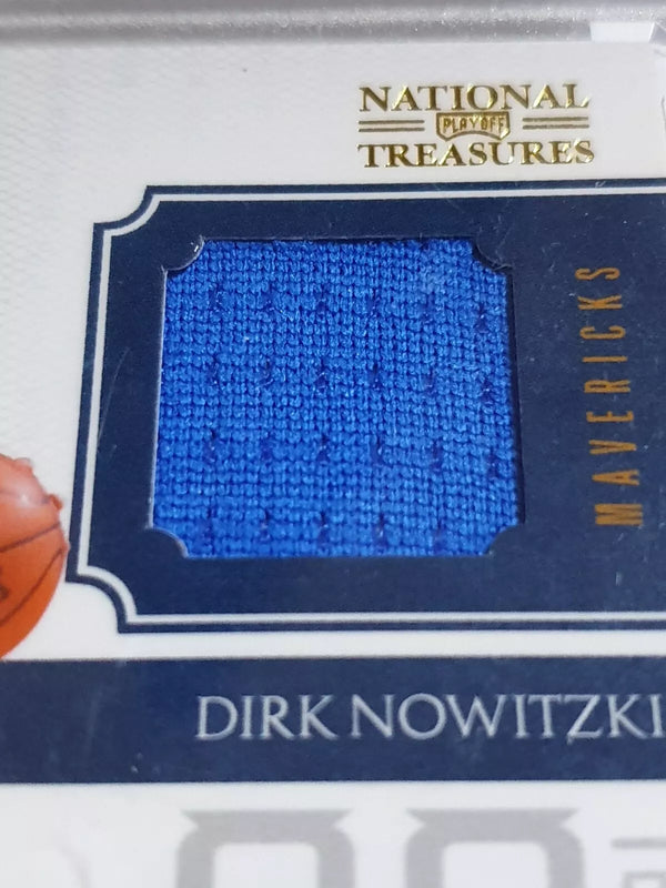 2010 Playoff National Treasures Dirk Nowitzki #PATCH /99 Game Worn Jersey - Rare