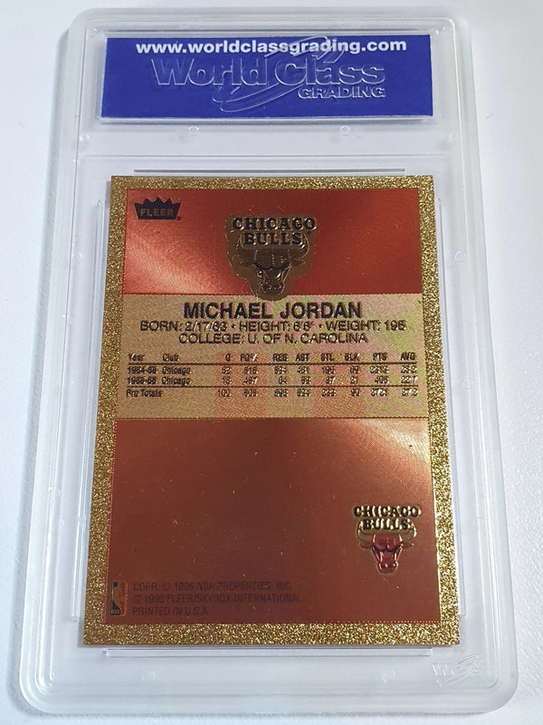 1996 Fleer Michael Jordan REFRACTOR GOLD 10th Anniversary Rookie - Gem Mint 10