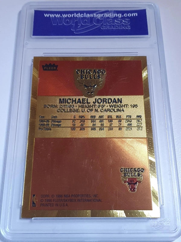 1996 Fleer Michael Jordan REFRACTOR GOLD 10th Anniversary Rookie - Gem Mint 10