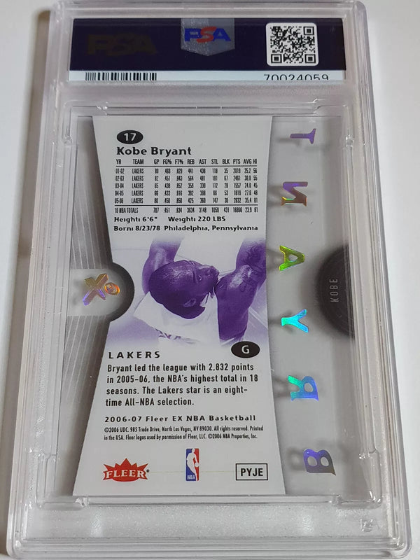 2006 Fleer E-X Kobe Bryant #17 Acetate Holo - PSA 9 (LOW POP)