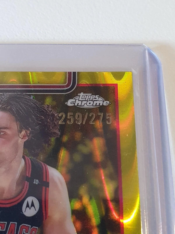 2025 Topps Chrome Josh Giddey #48 RAYWAVE YELLOW /275 Refractor (Bulls) - Rare