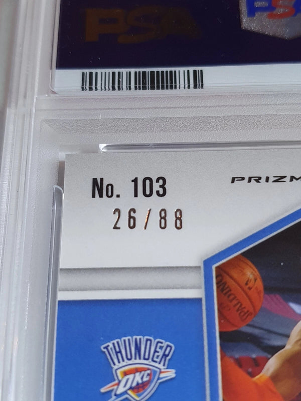 2020 Mosaic Shai Gilgeous-Alexander #103 FUSION RED YELLOW CHOICE /88 - PSA 10