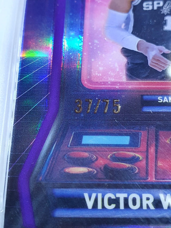 2025 Topps Chrome Victor Wembanyama #LD-2 PURPLE /75 Refractor - PSA 9 (POP 2)