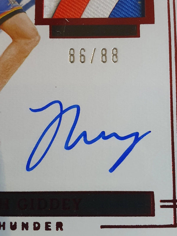 2021 Impeccable Josh Giddey Rookie #PATCH AUTO RED /88 3 Color Jersey - Rare