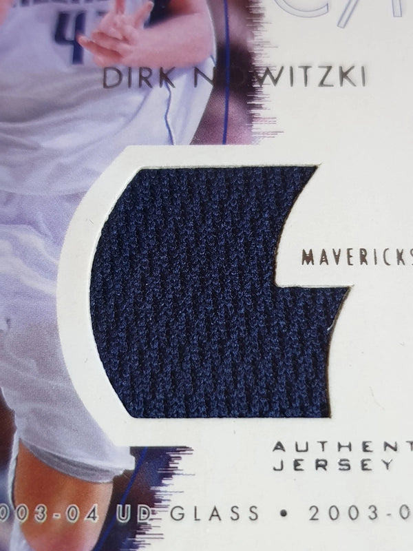 2003 Upper Deck Glass Dirk Nowitzki #PATCH Game Worn Jersey - Ready to Grade