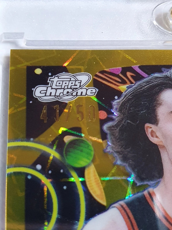 2025 Topps Cosmic Chrome Josh Giddey #118 GOLD INTERSTELLAR /50 Refractor - Rare