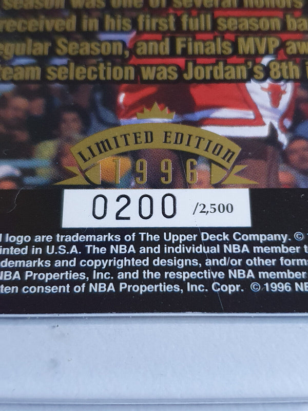 1996 Upper Deck Michael Jordan /2500 Jumbo Die-Cut All NBA First Team - Rare