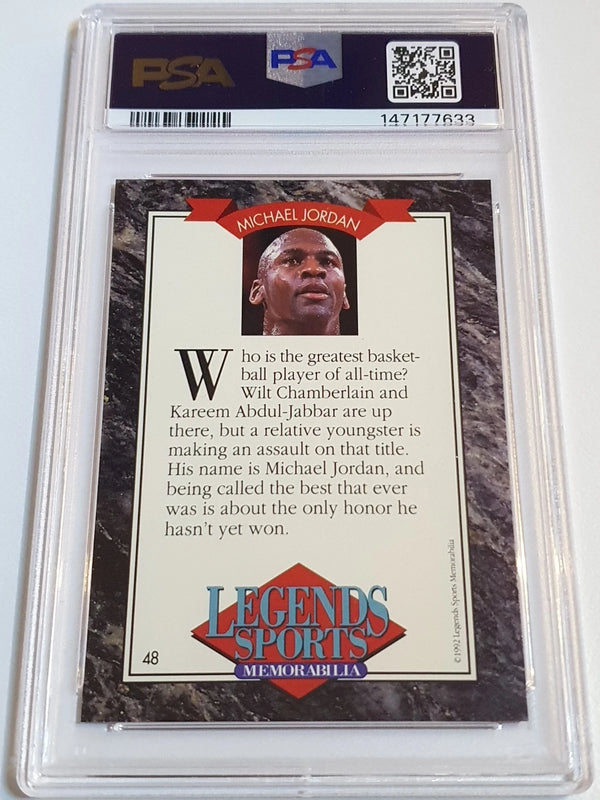 1992 Legends Magazine Michael Jordan #48 Hand Cut - PSA 9 (POP 43)
