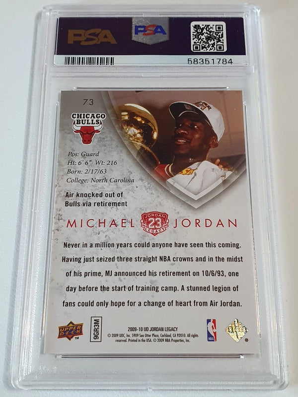 2009 Upper Deck Jordan Legacy Michael Jordan #73 GOLD - PSA 9 (POP 36)