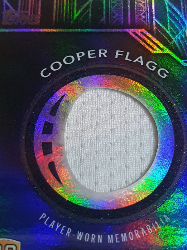 2025 Topps Cooper Flagg Rookie RAINBOW FOILBOARD Player Worn Jersey RC - Rare