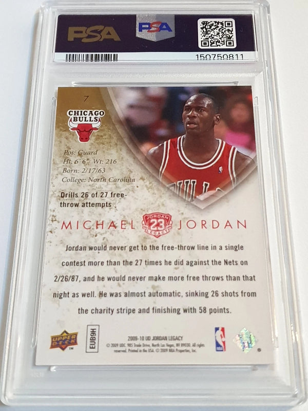 2009 Upper Deck Jordan Legacy Michael Jordan #7 SILVER - PSA 9 (POP 33)