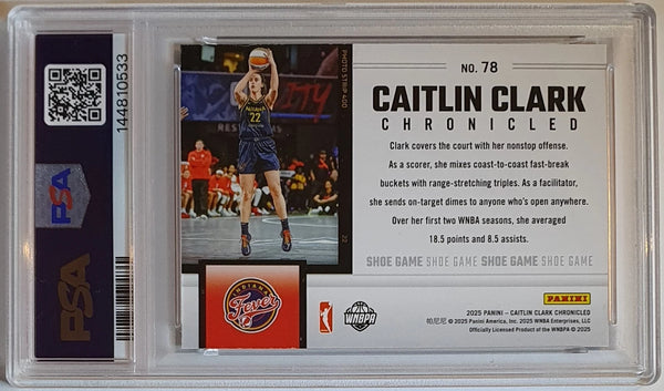 2025 Panini Caitlin Clark Chronicled #78 RED Holo - PSA 9 (POP 1)