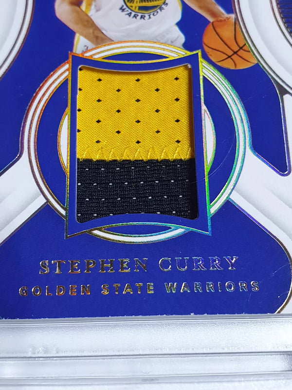 2021 National Treasures Stephen Curry #PATCH /25 Holo Game Worn 2 Color Jersey