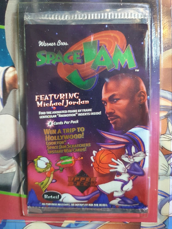 1996 Upper Deck Space Jam Michael Jordan Figure & Pack - Factory Sealed