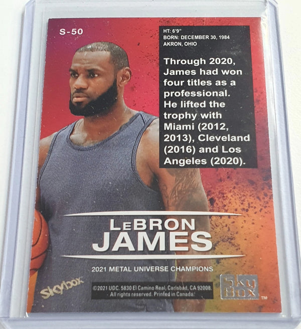 2021 UD Skybox Metal Universe Champions LeBron James #S-50 Skybox Premium - Rare