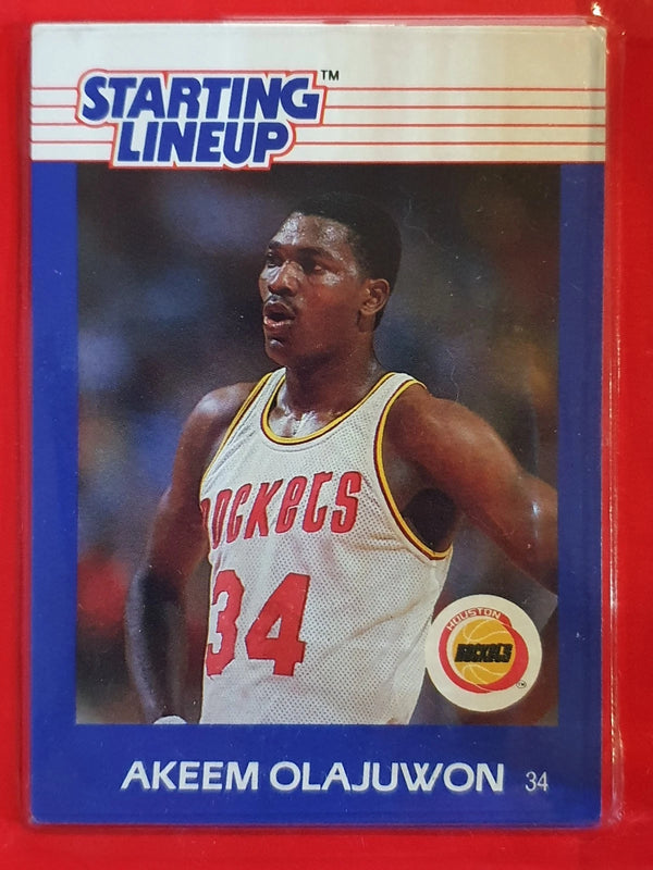 1988 Kenner Starting Lineup Hakeem Olajuwon Figurine - Sealed Figure & Card
