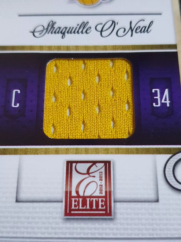 2012 Panini Elite Shaquille O'Neal #PATCH Game Worn Jersey - Ready to Grade