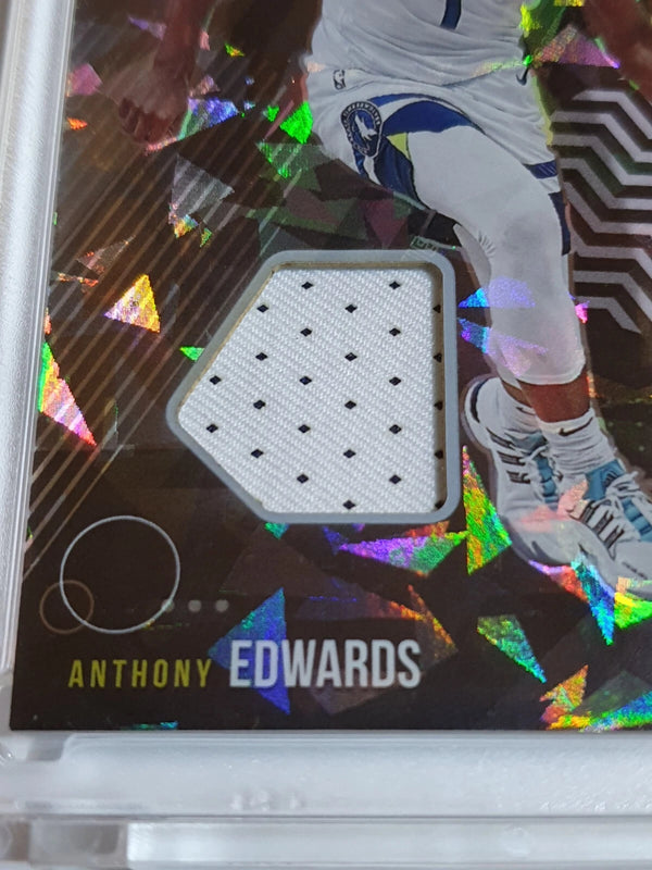 Panini National Anthony Edwards Rookie #PATCH CRACKED ICE /25 Jersey RC