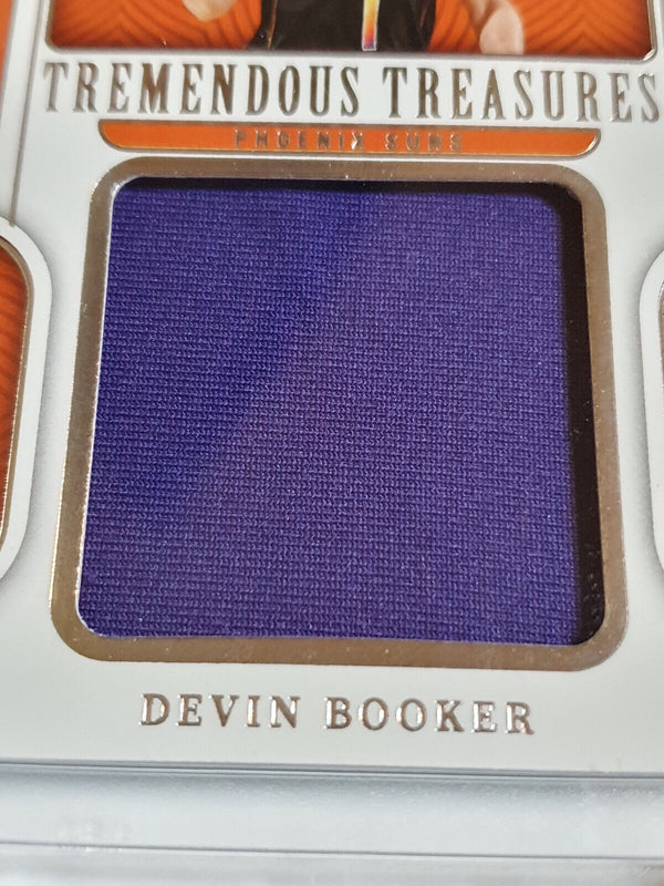 2022 Panini National Treasures Devin Booker #PATCH /99 Game Worn Jumbo Jersey