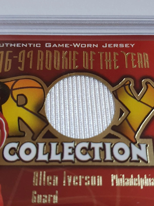 2001 Fleer Focus Jersey Edition Allen Iverson #PATCH Game Worn Jersey - Rare