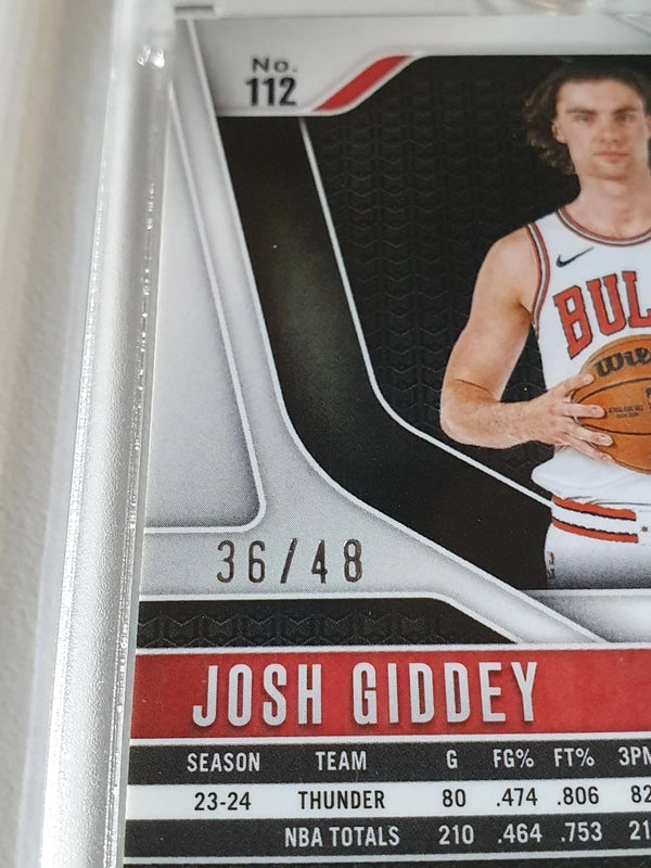 2024 Panini Prizm Josh Giddey #112 JADE DRAGON SCALE /48 Holo (Bulls) - Rare