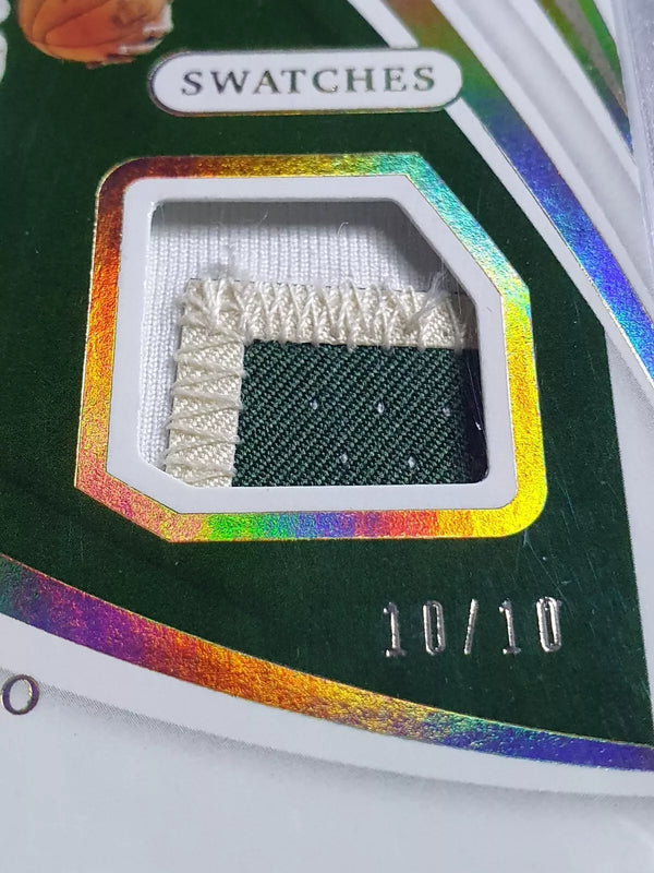 2020 Immaculate Giannis Antetokounmpo #PATCH GOLD 10/10 Game Worn 2 Color Jersey