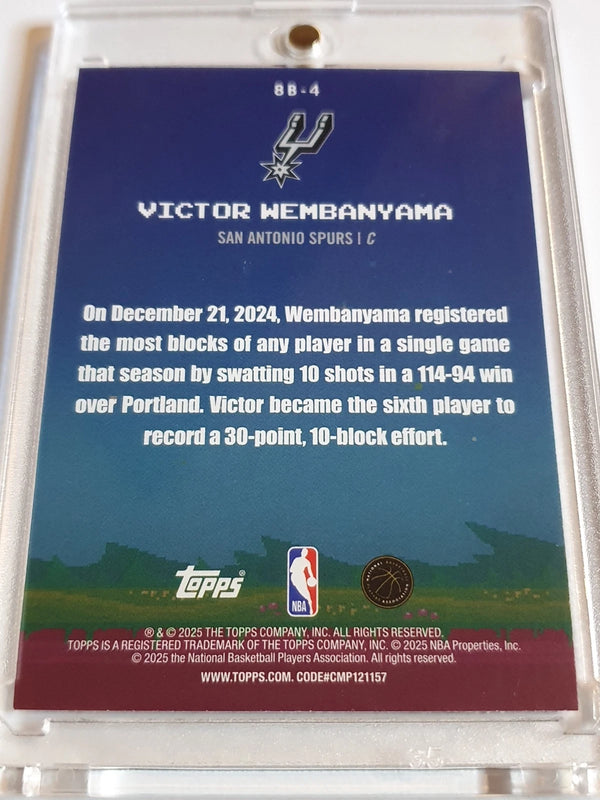 2025 Topps Victor Wembanyama #8B-4 HOLO FOIL 8-Bit Ballers - Ready to Grade