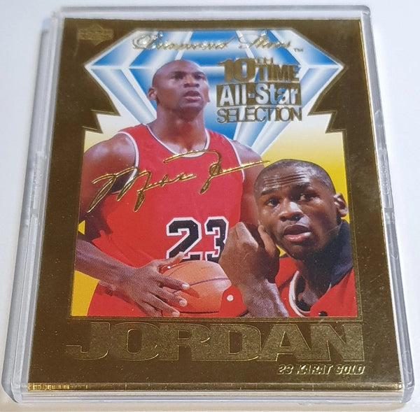 1996 Upper Deck Michael Jordan 23K GOLD CARD /7500 Diamond Stars - Rare