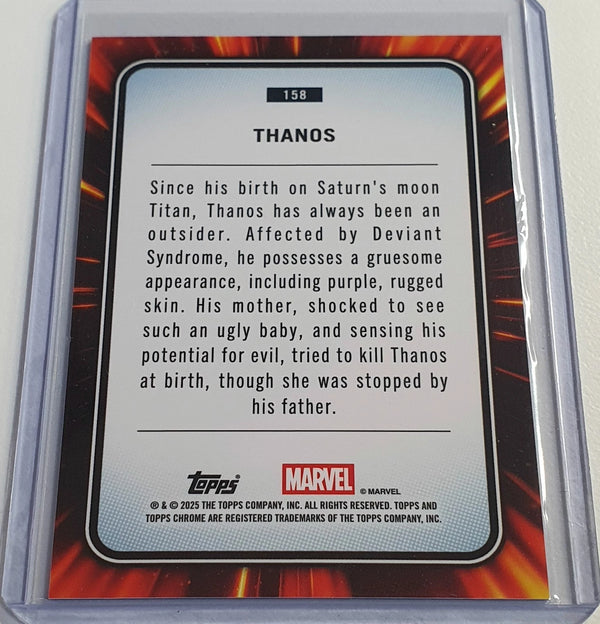 2025 Topps Chrome Sapphire Marvel #158 Thanos - Ready to Grade