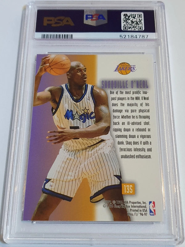1996 Fleer Ultra Shaquille O'Neal #135 On The Block - PSA 9 (POP 19)