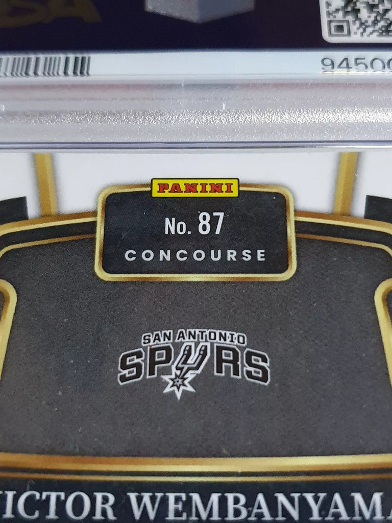 PSA 10 Victor Wembanyama 2023-24 Panini Select Blue Concourse RC #87 – Rookie, Spurs, Graded