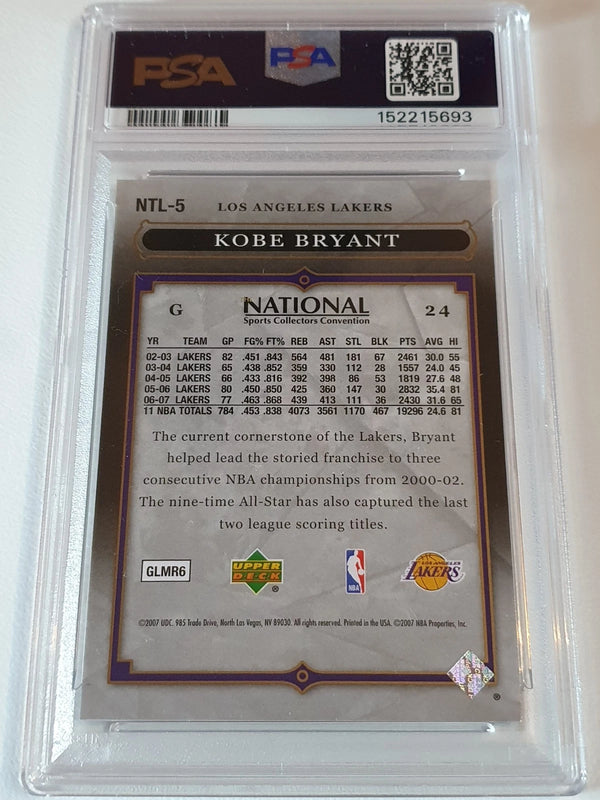 2007 Upper Deck Kobe Bryant #NTL-5 Cleveland National Set - PSA 9 (POP 2)