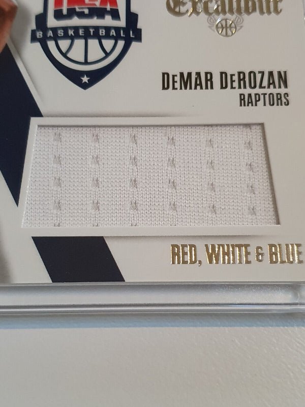 2014 Panini Excalibur DeMar DeRozan #PATCH Game Worn Jersey - Rare