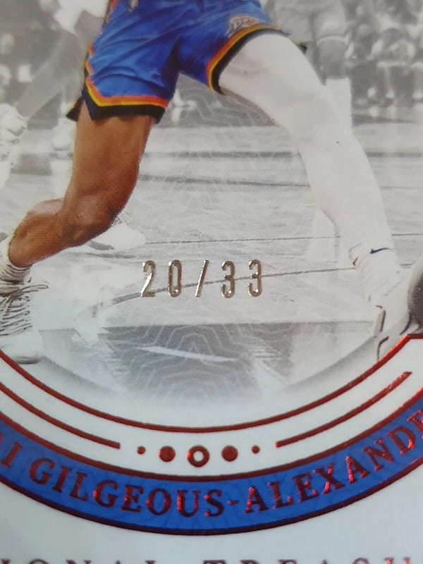 2023 National Treasures Shai Gilgeous-Alexander #25 RED /33 Foil Edition - Rare