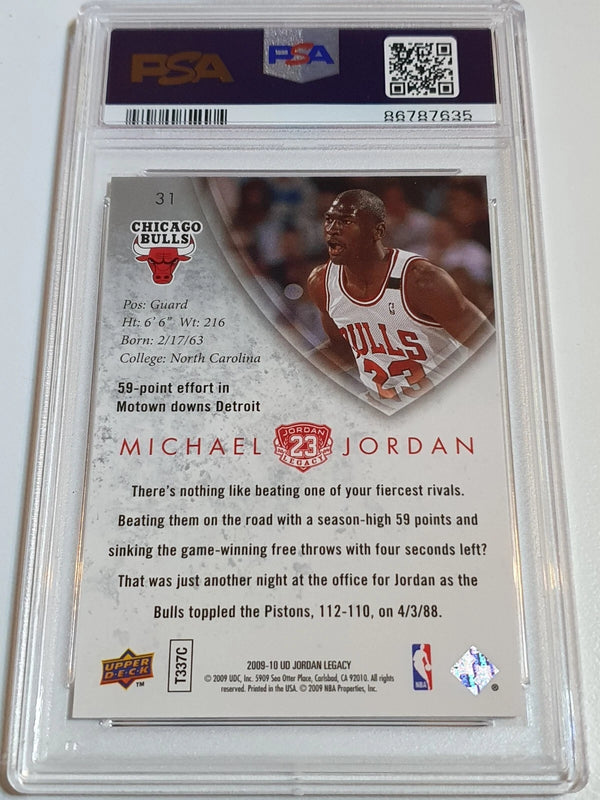 2009 Upper Deck Jordan Legacy Michael Jordan #31 GOLD - PSA 9 (POP 34)