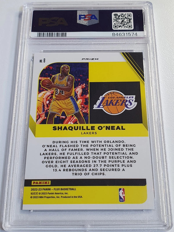 2022 Panini Flux Shaquille O'Neal #8 SILVER Holo Hall Influx - PSA 9 (POP 1)