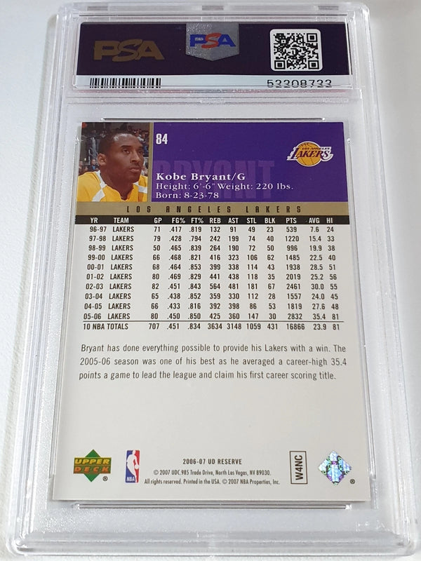 2006 Upper Deck Reserve Kobe Bryant #84 Holo - PSA 9 (Low POP)