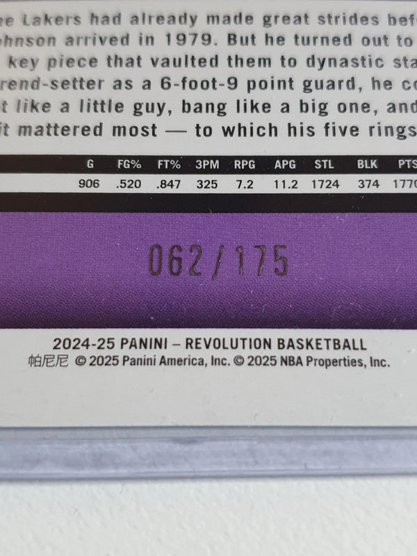 2024 Panini Revolution Magic Johnson #155 LIGHTNING /175 Holo Legends - Rare