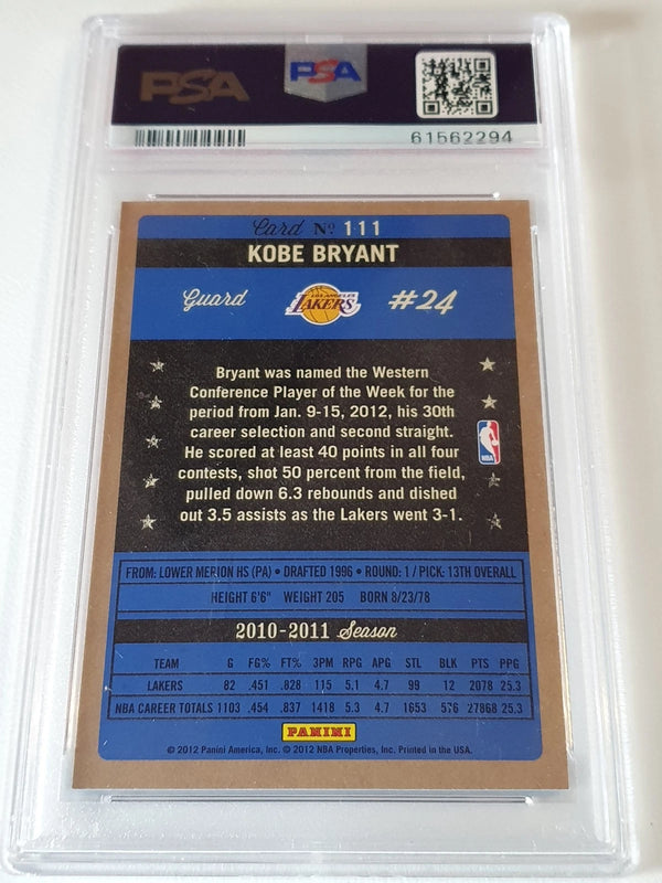 2011 Panini Kobe Bryant #111 Past and Present - PSA 9 (Low POP)