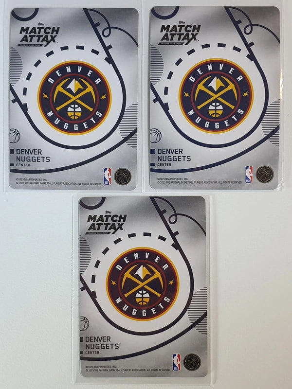 Lot of 3 x 2025 Topps Match Attax Nikola Jokic Holos Color Variants - Rare