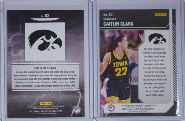 2024 Panini Caitlin Clark Rookie Collection LOT of 2 x METALLIZED FOIL RCs