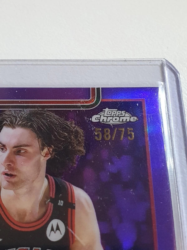 2025 Topps Chrome Josh Giddey #48 PURPLE /75 Refractor (Bulls) - Ready to Grade