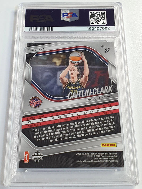 2025 Panini Prizm WNBA Caitlin Clark #22 SILVER Holo - PSA 9 (Low POP)